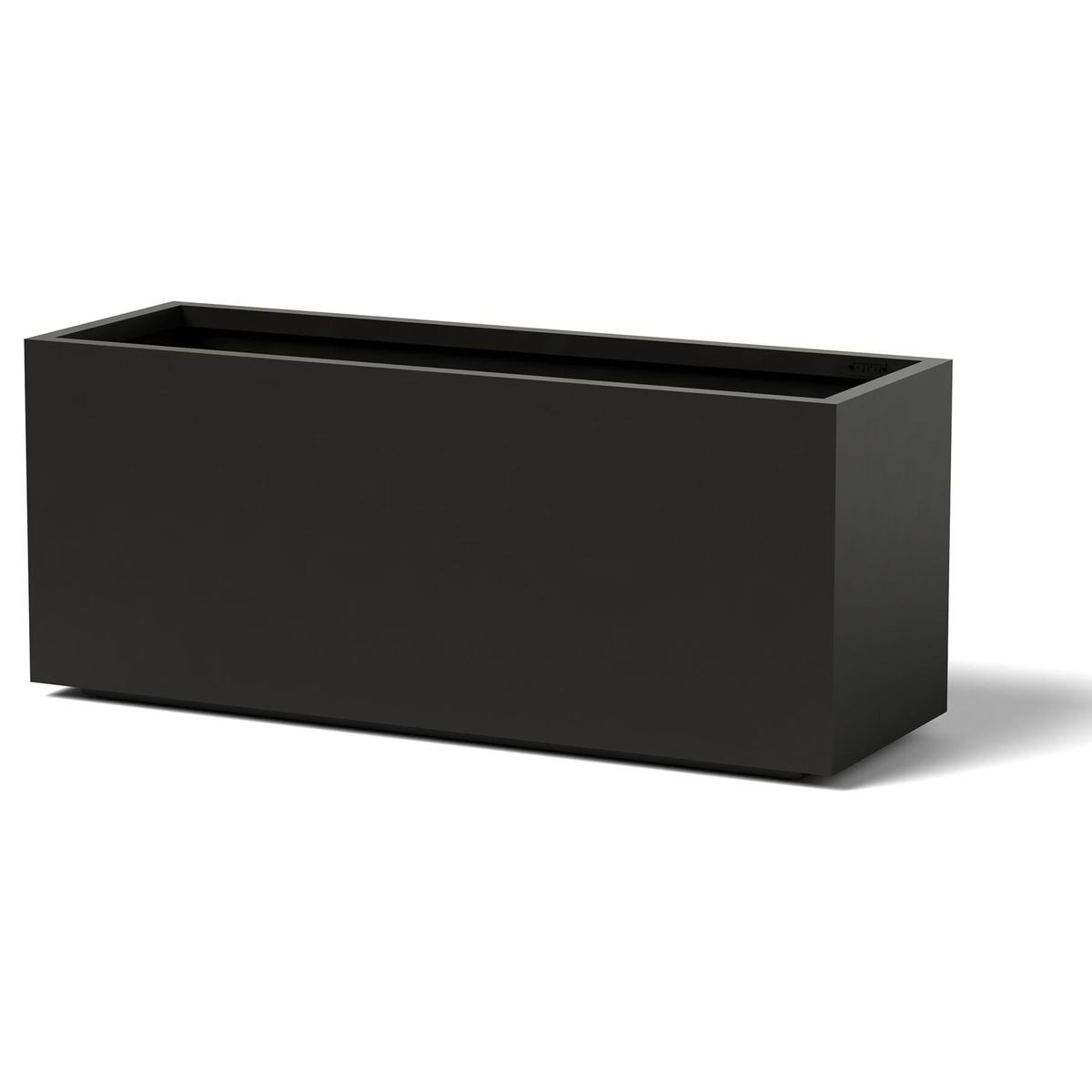 Tall Rectangular Planter Material: Aluminum Finish: Black tall rectangular metal garden planter planters decor